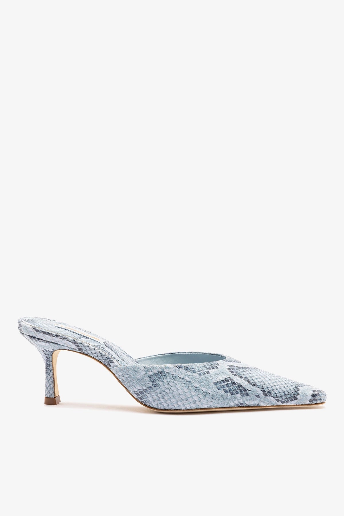 Larroude Carine Mule Maya Python Leather