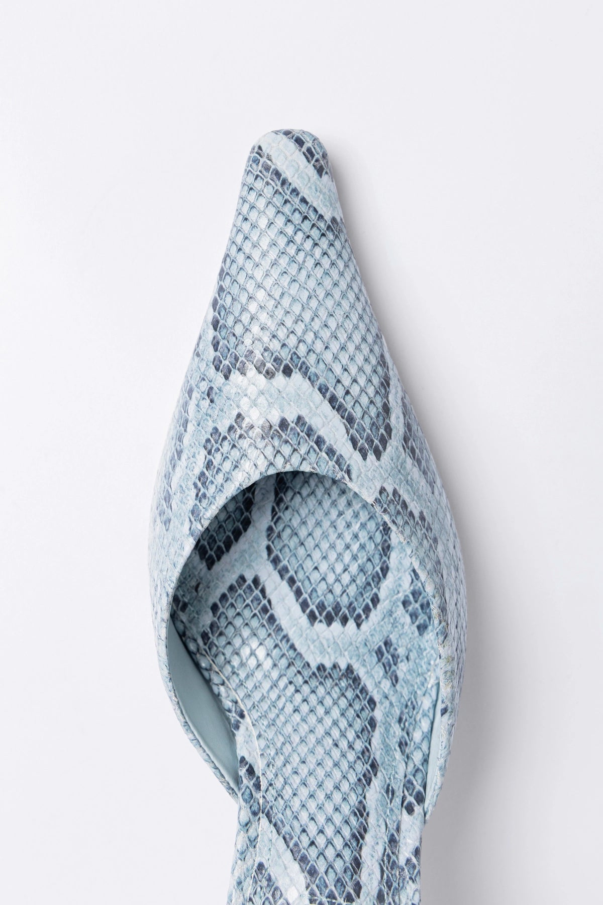 Larroude Carine Mule Maya Python Leather