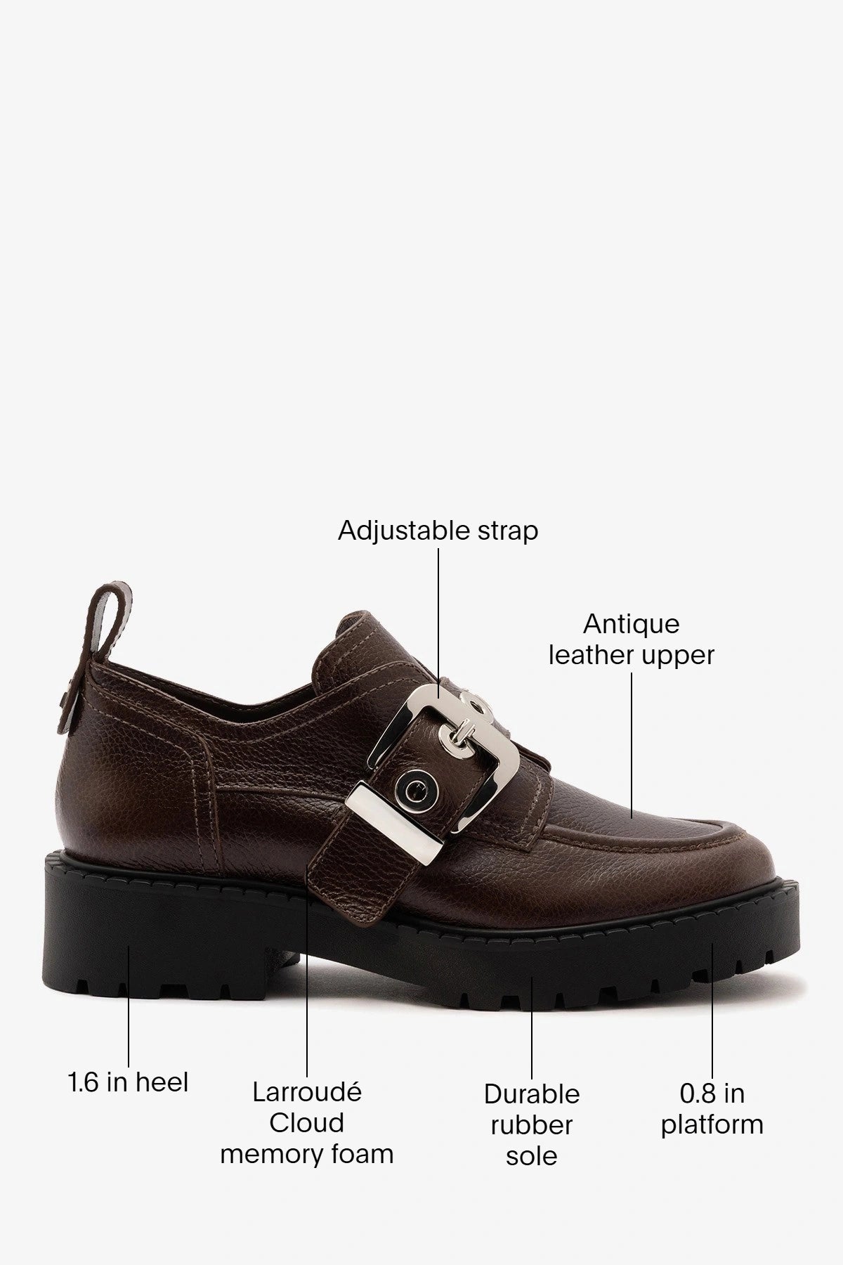 Larroude Stewart Lugsole Loafer Brown Leather