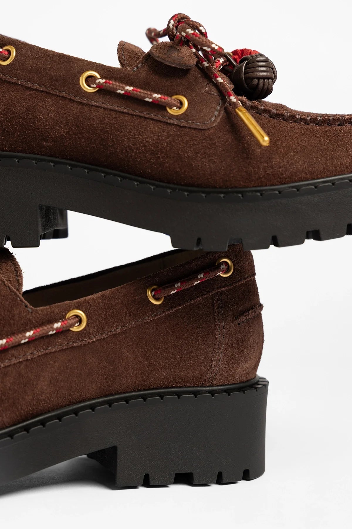 Larroude Cyprus Lugsole Loafer Brown Suede