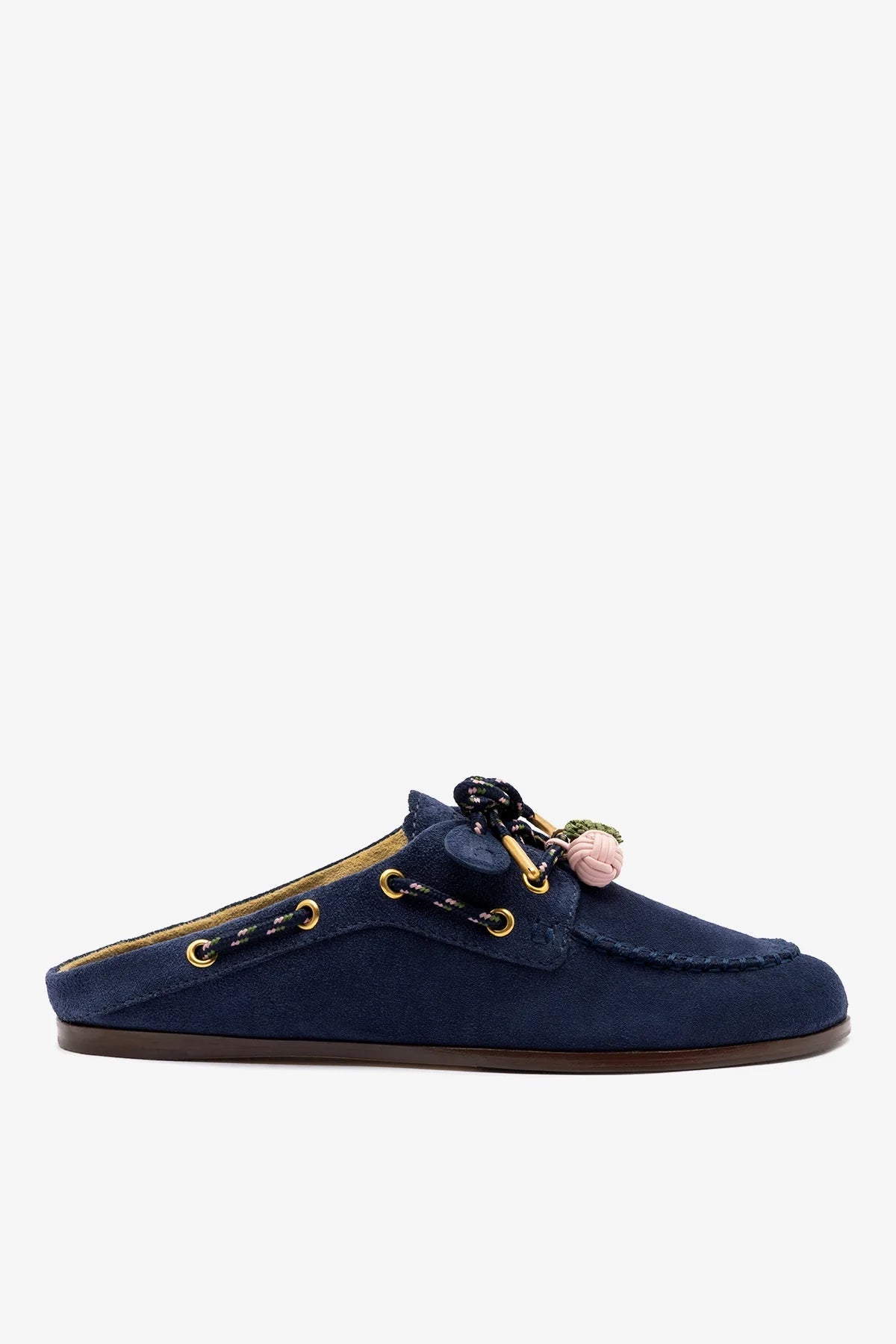 Larroude Cyprus Mule Indigo Suede