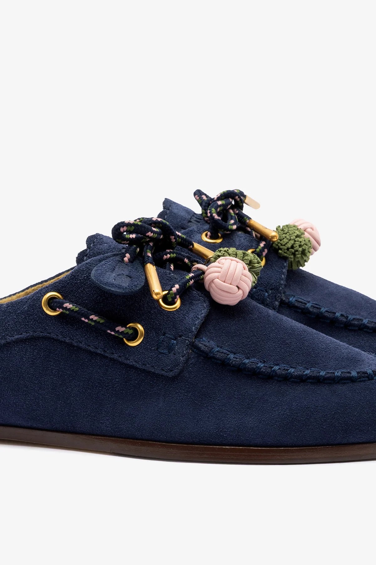 Larroude Cyprus Mule Indigo Suede