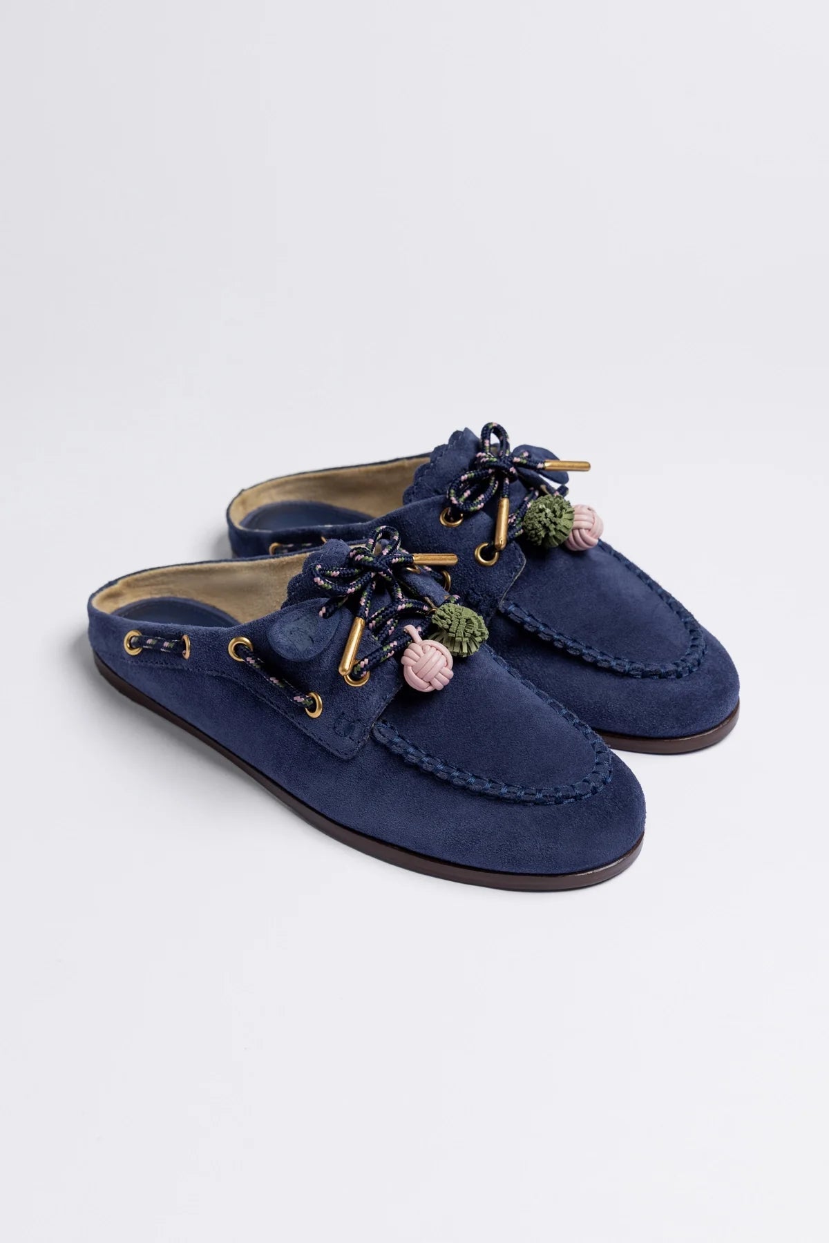 Larroude Cyprus Mule Indigo Suede