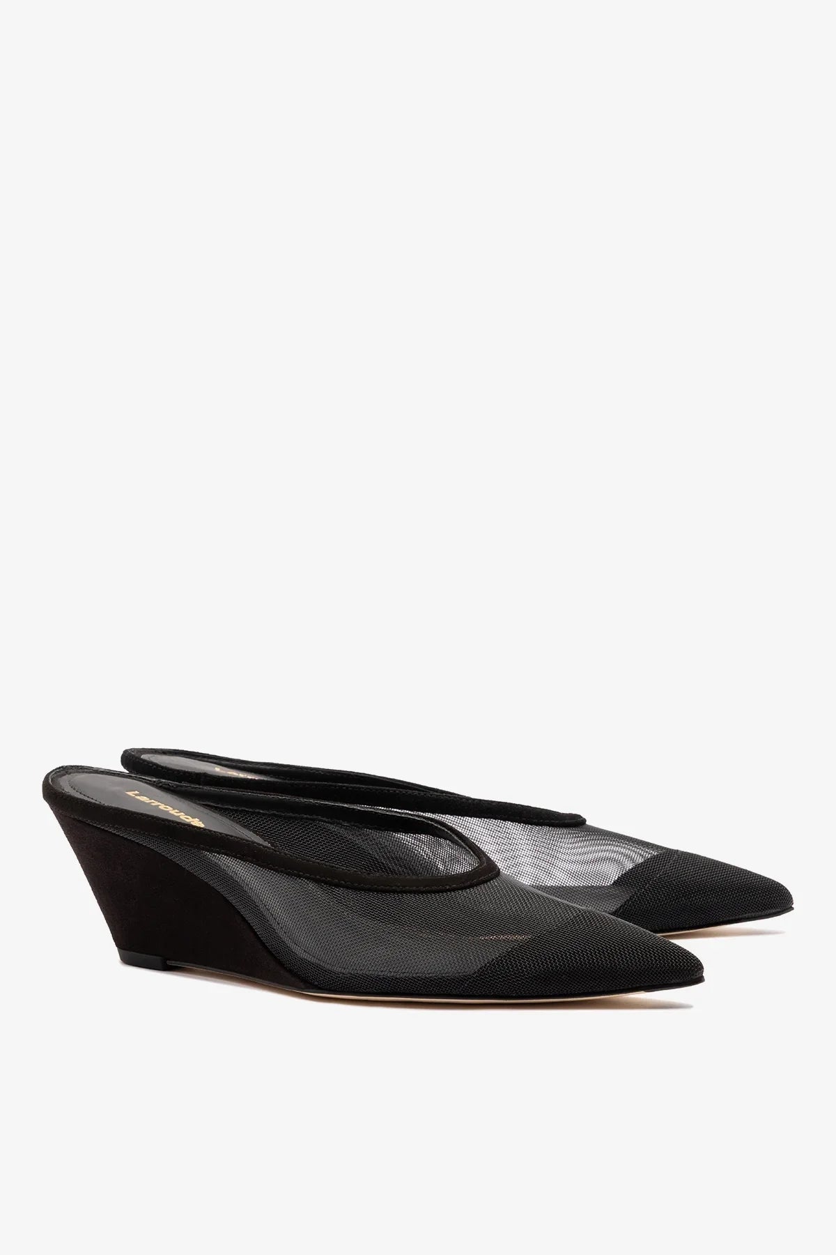Larroude Loulou Mesh Mule Black