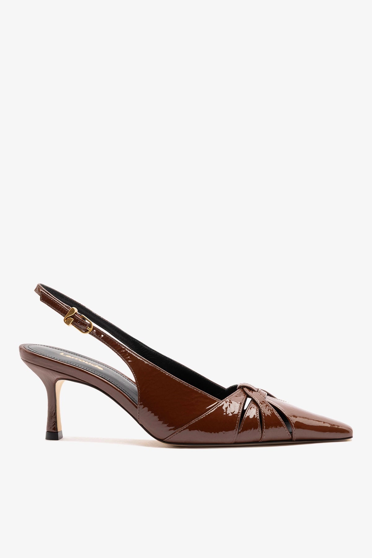 Larroude Kirstin Pump Oak Patent Leather