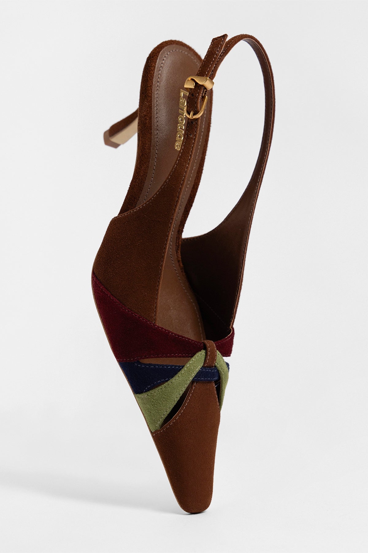 Larroude Kirstin Pump Burnt Umber Suede