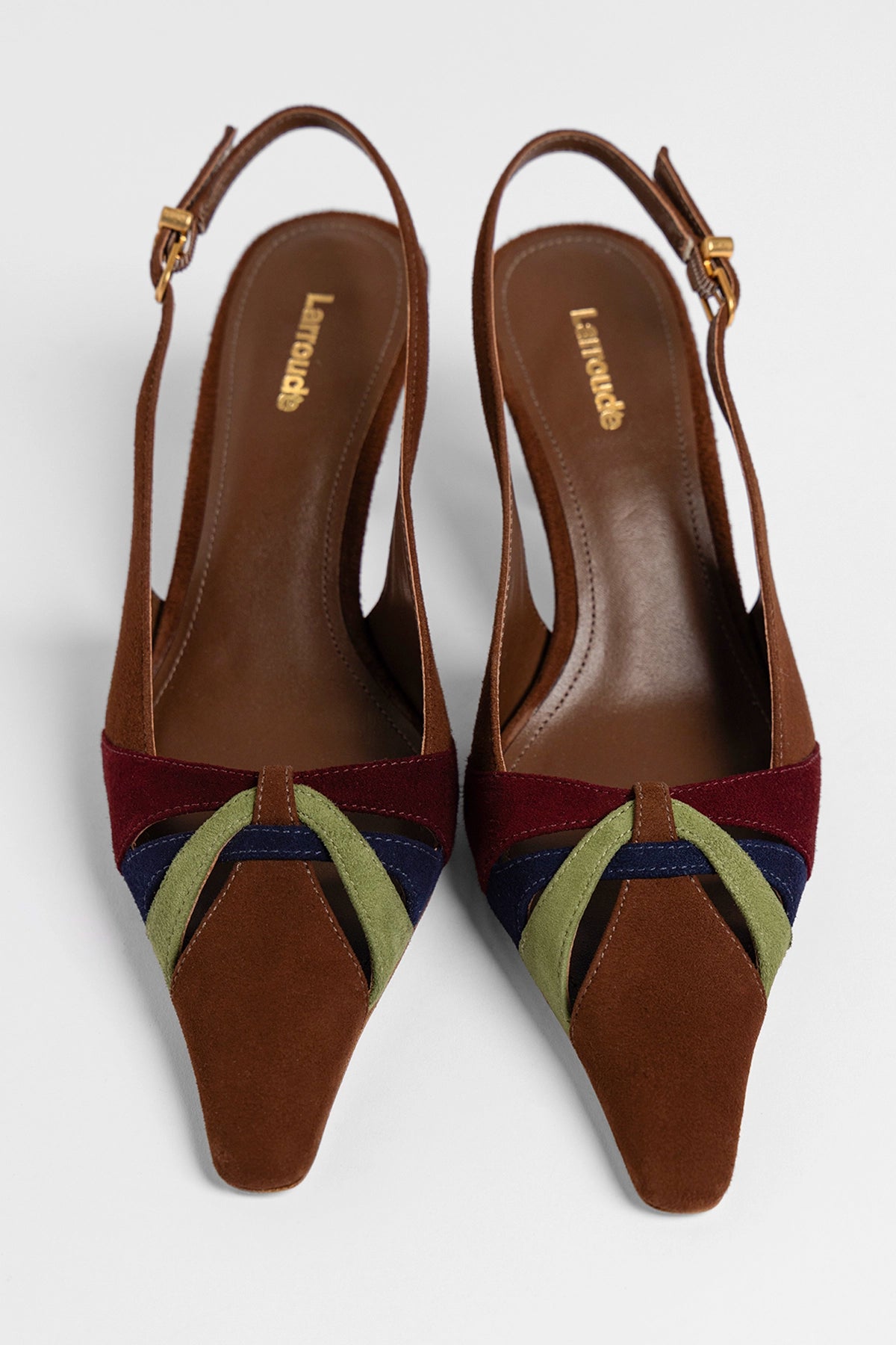 Larroude Kirstin Pump Burnt Umber Suede