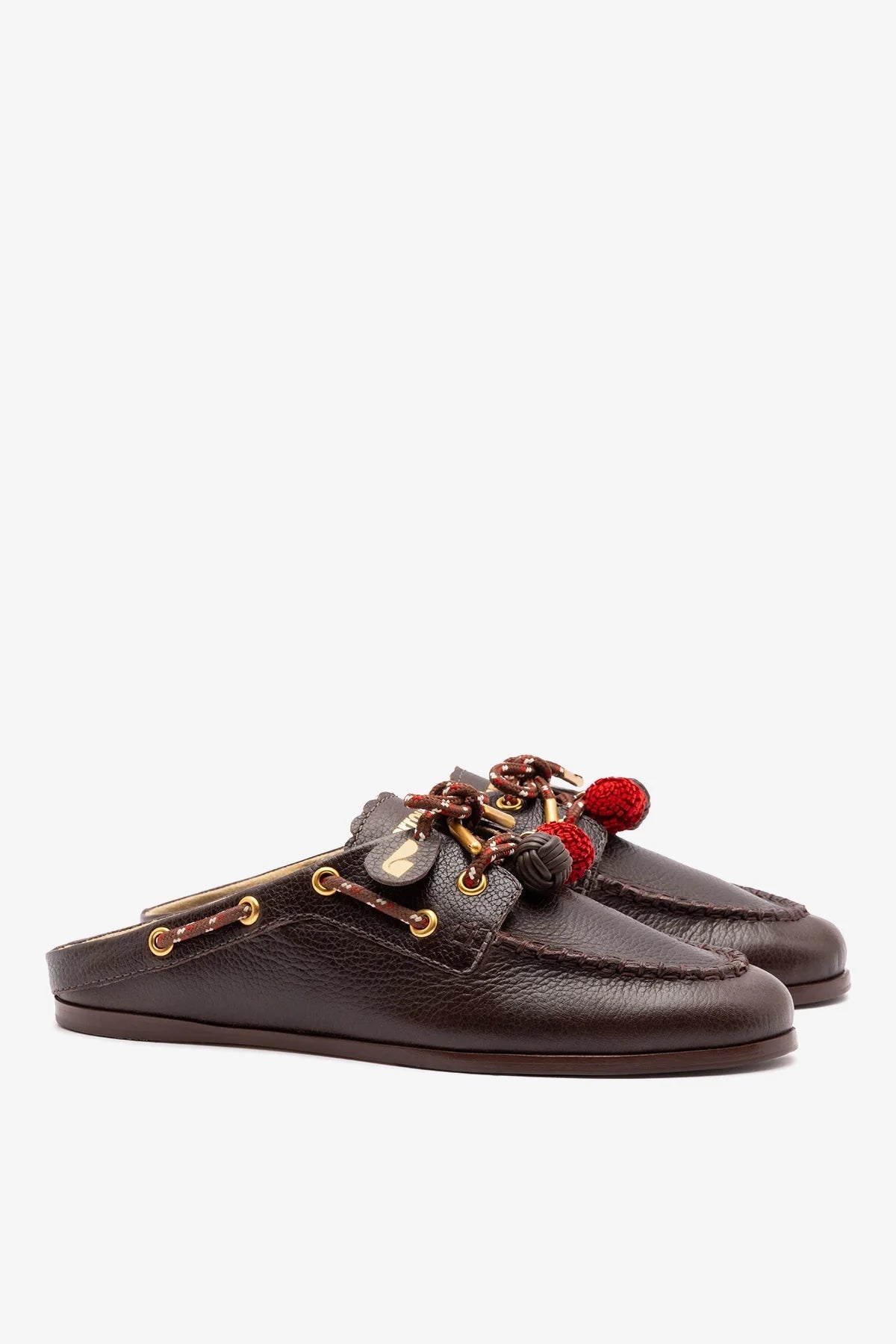 Larroude Cyprus Mule Brown Leather