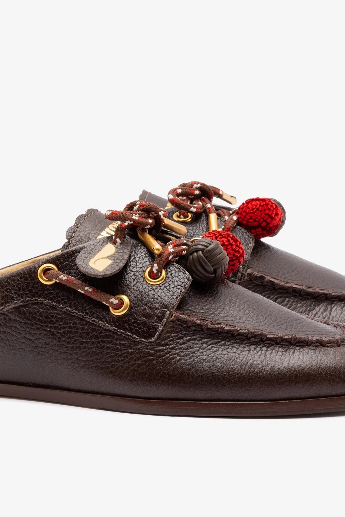 Larroude Cyprus Mule Brown Leather