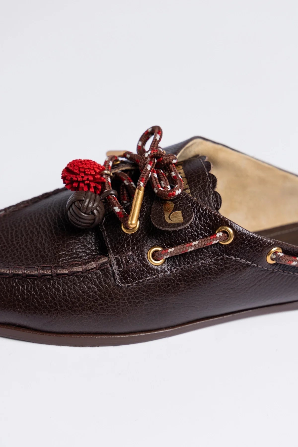 Larroude Cyprus Mule Brown Leather