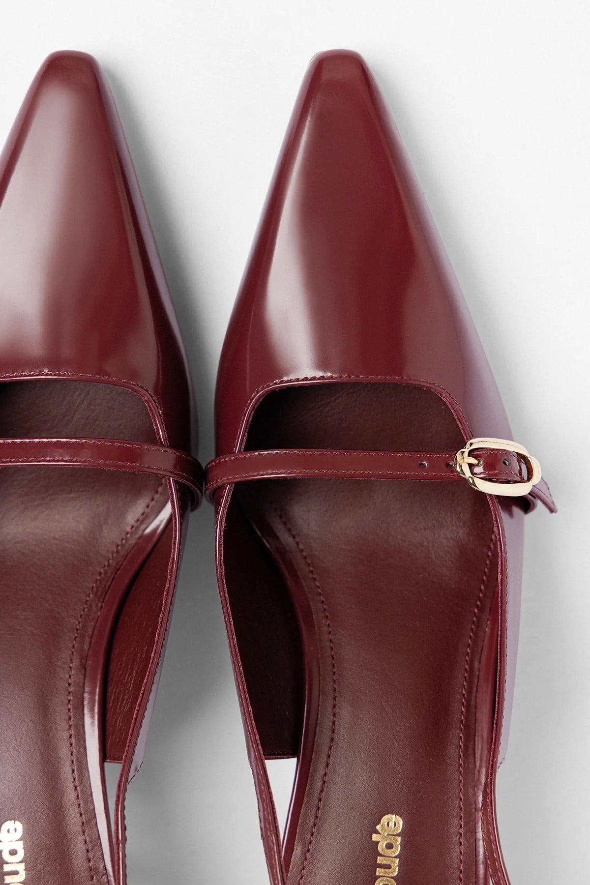 Larroude Ines Pump Burgundy Leather