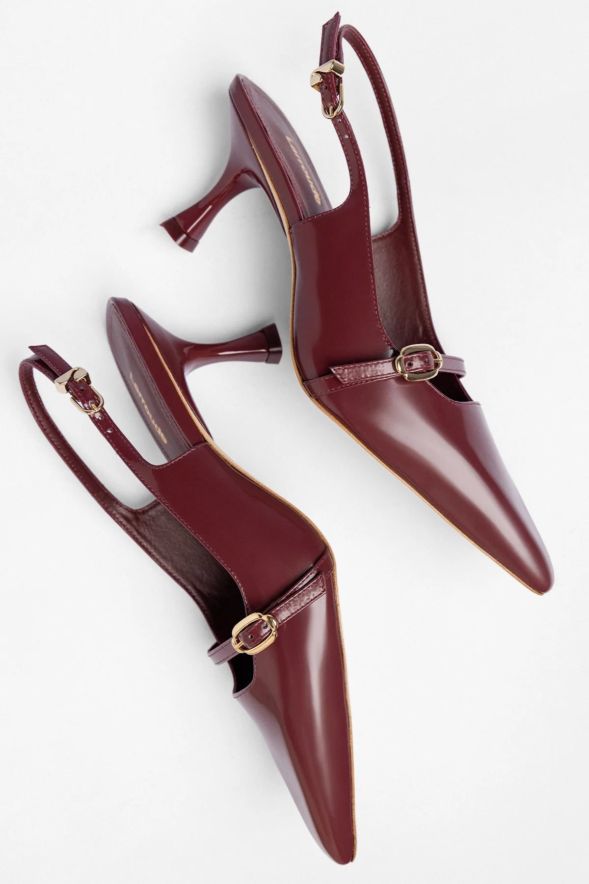 Larroude Ines Pump Burgundy Leather