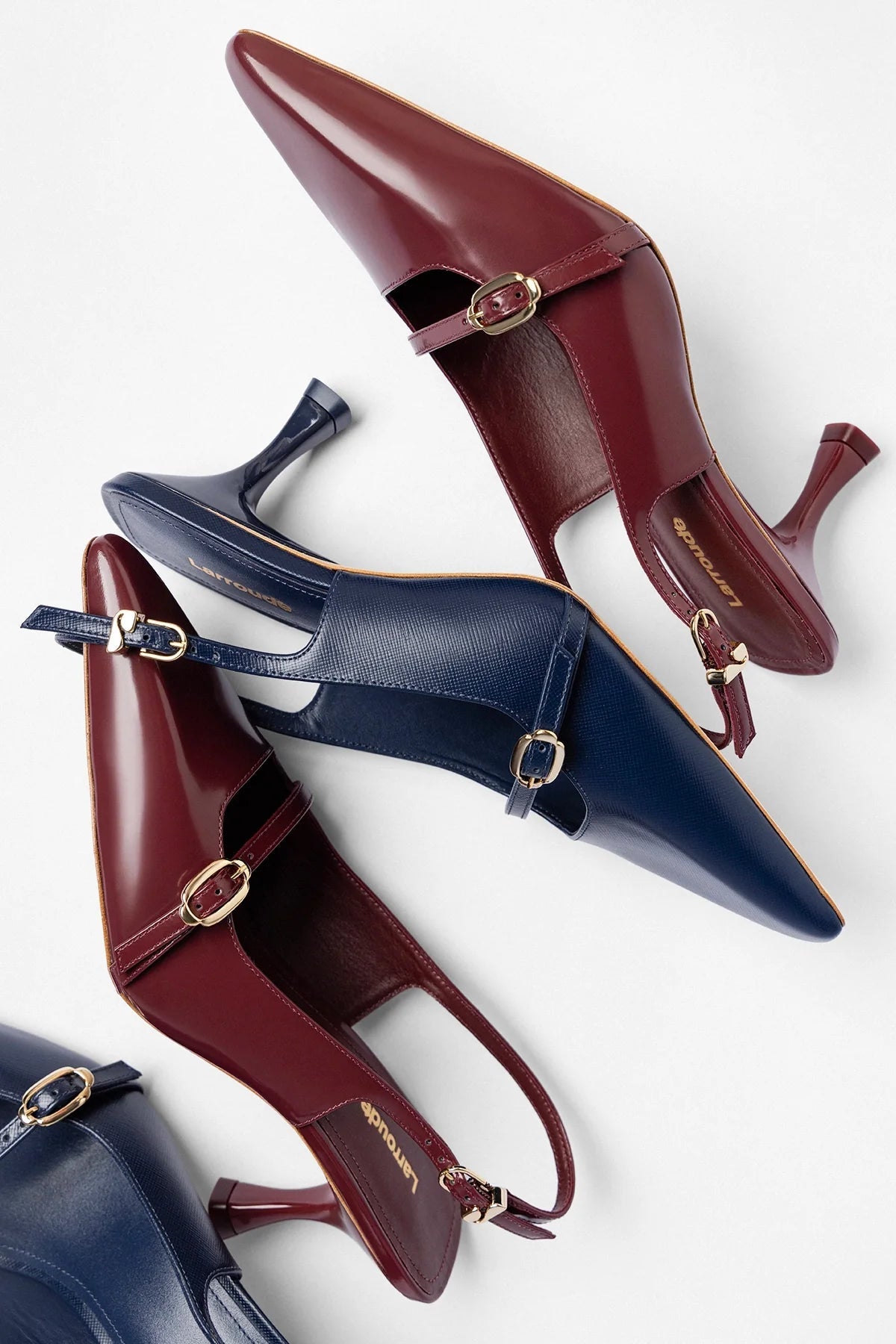 Larroude Ines Pump Burgundy Leather