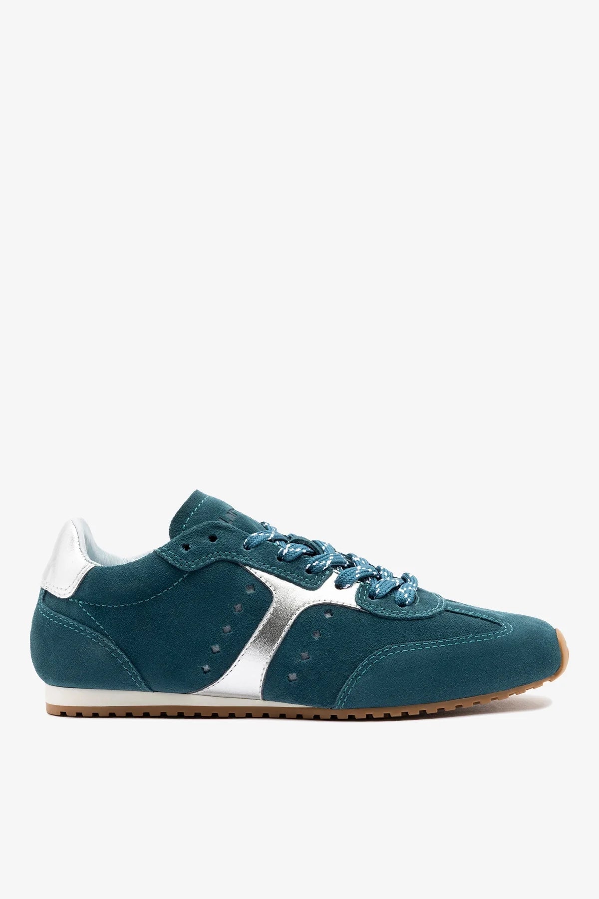 Larroude Stella Sneaker Teal Suede