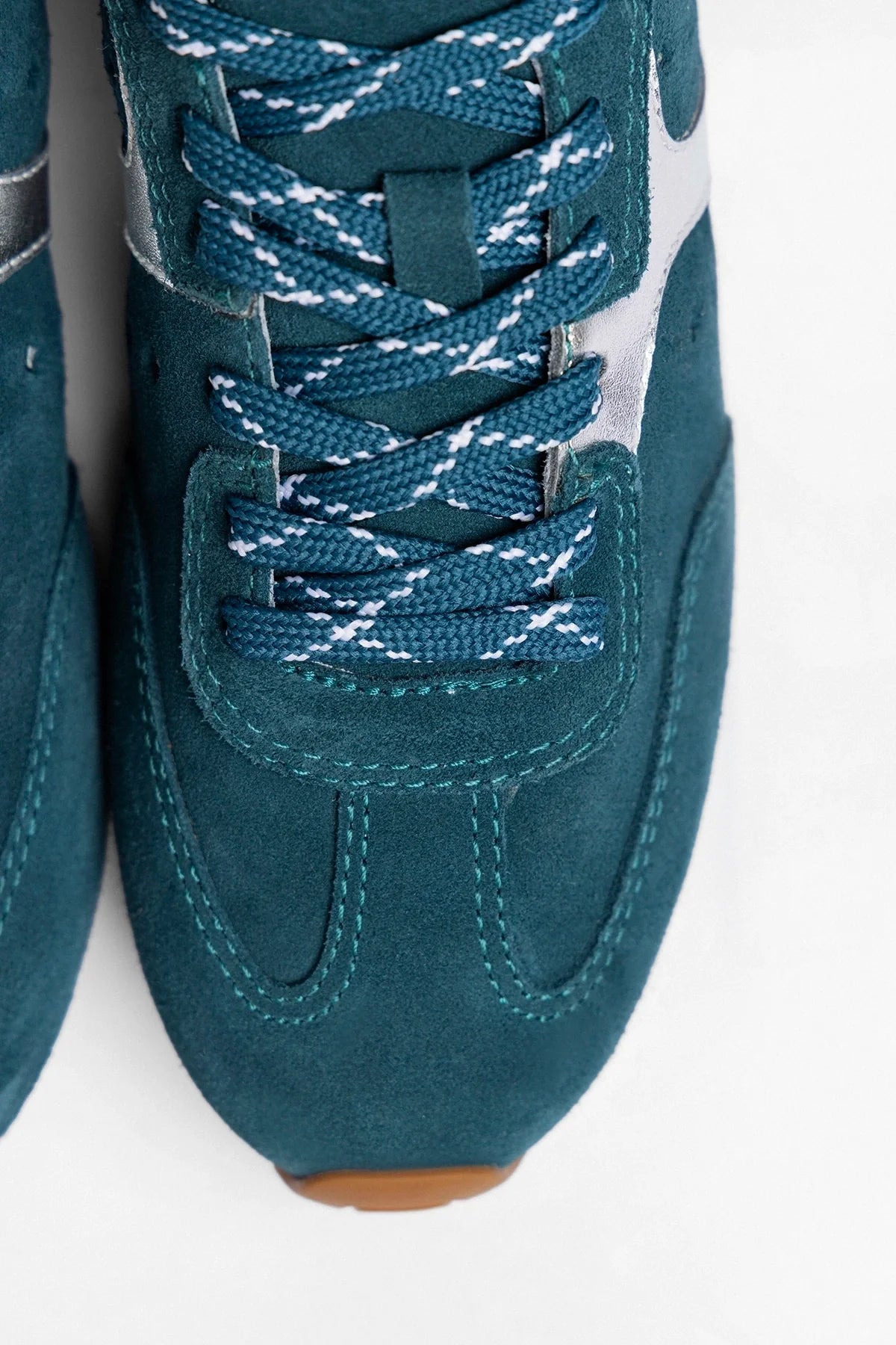 Larroude Stella Sneaker Teal Suede