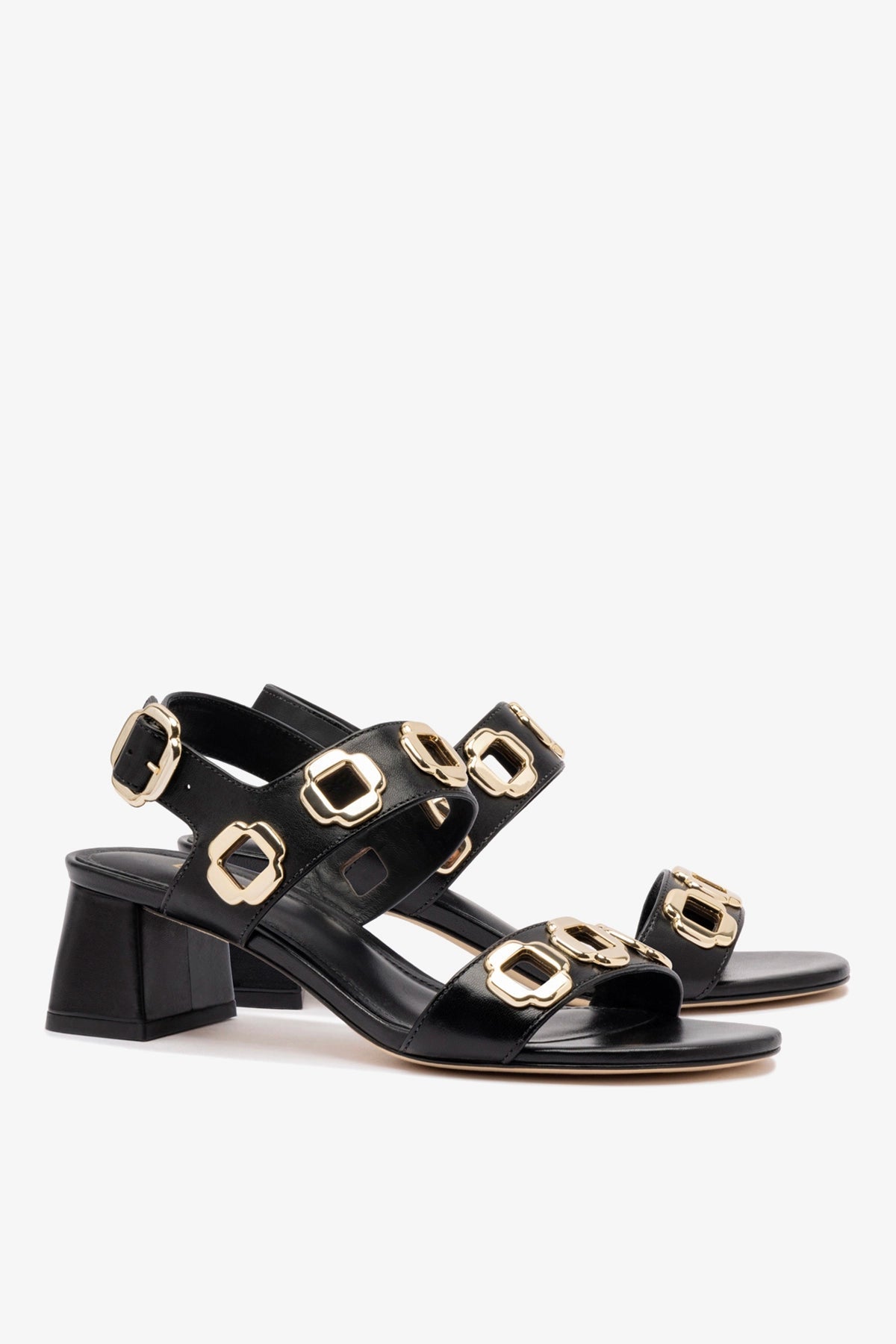 Larroude Milan Sandal In Black Leather
