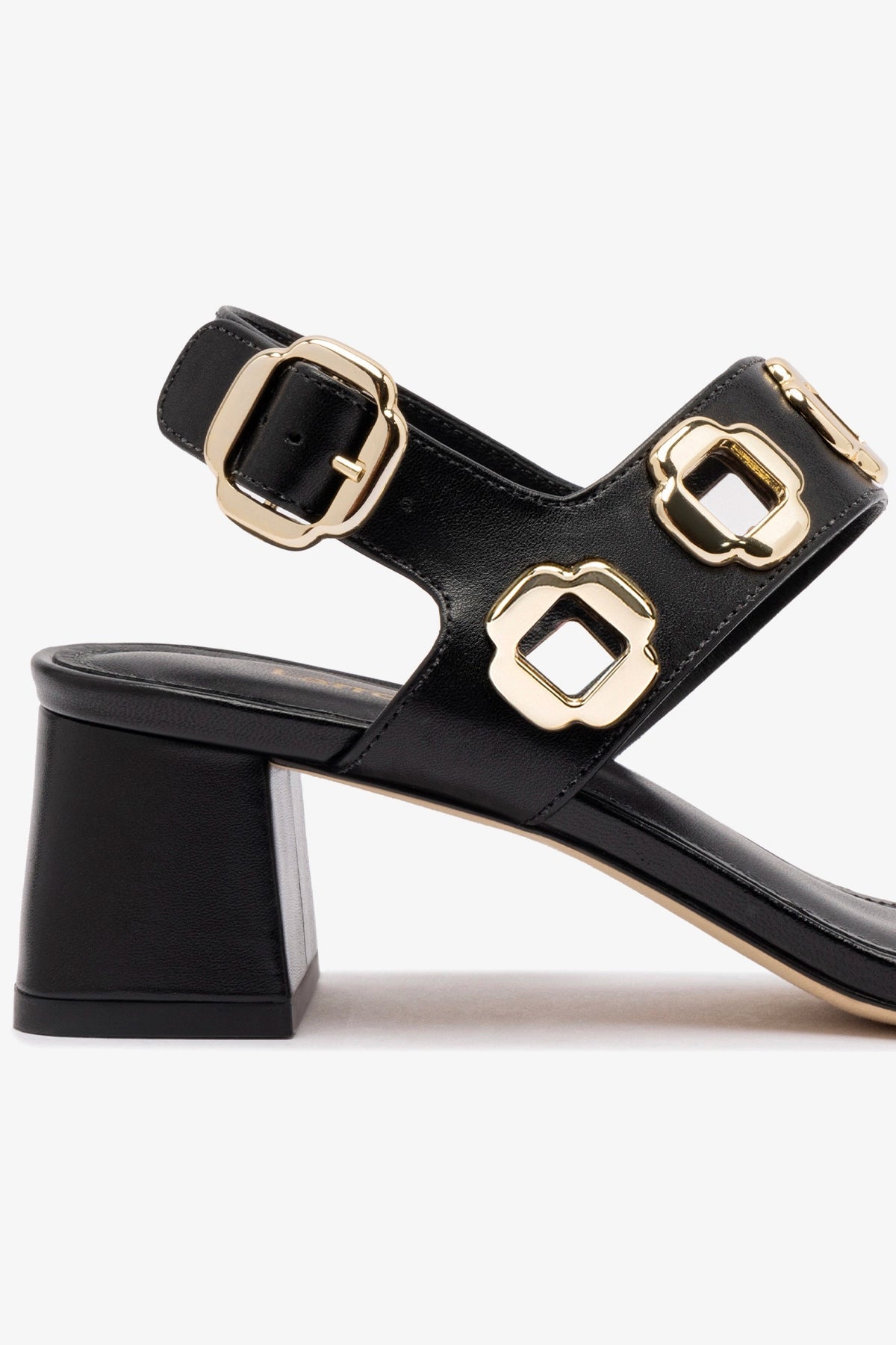 Larroude Milan Sandal In Black Leather