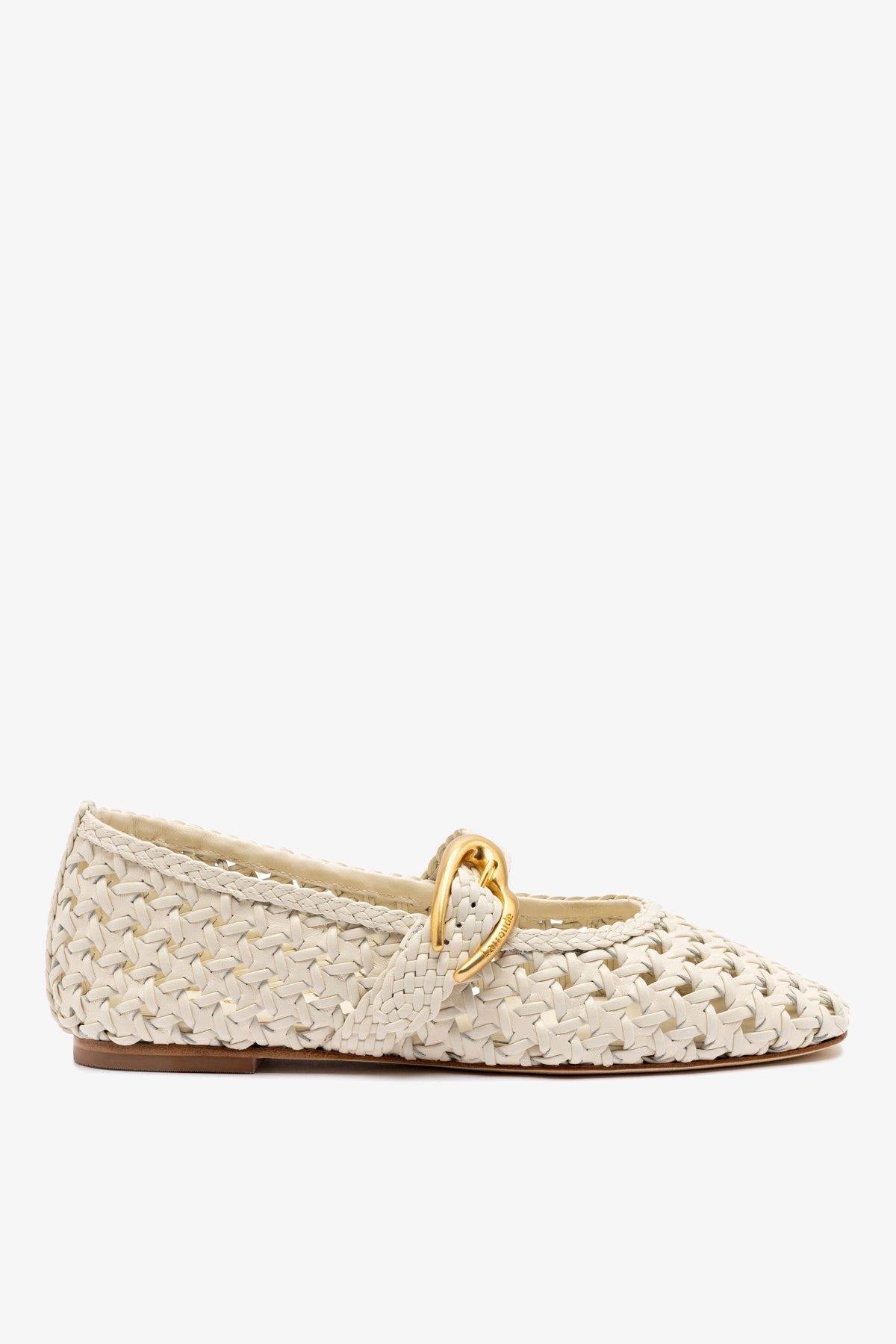 Larroude Verona New Macrame In Ivory Leather