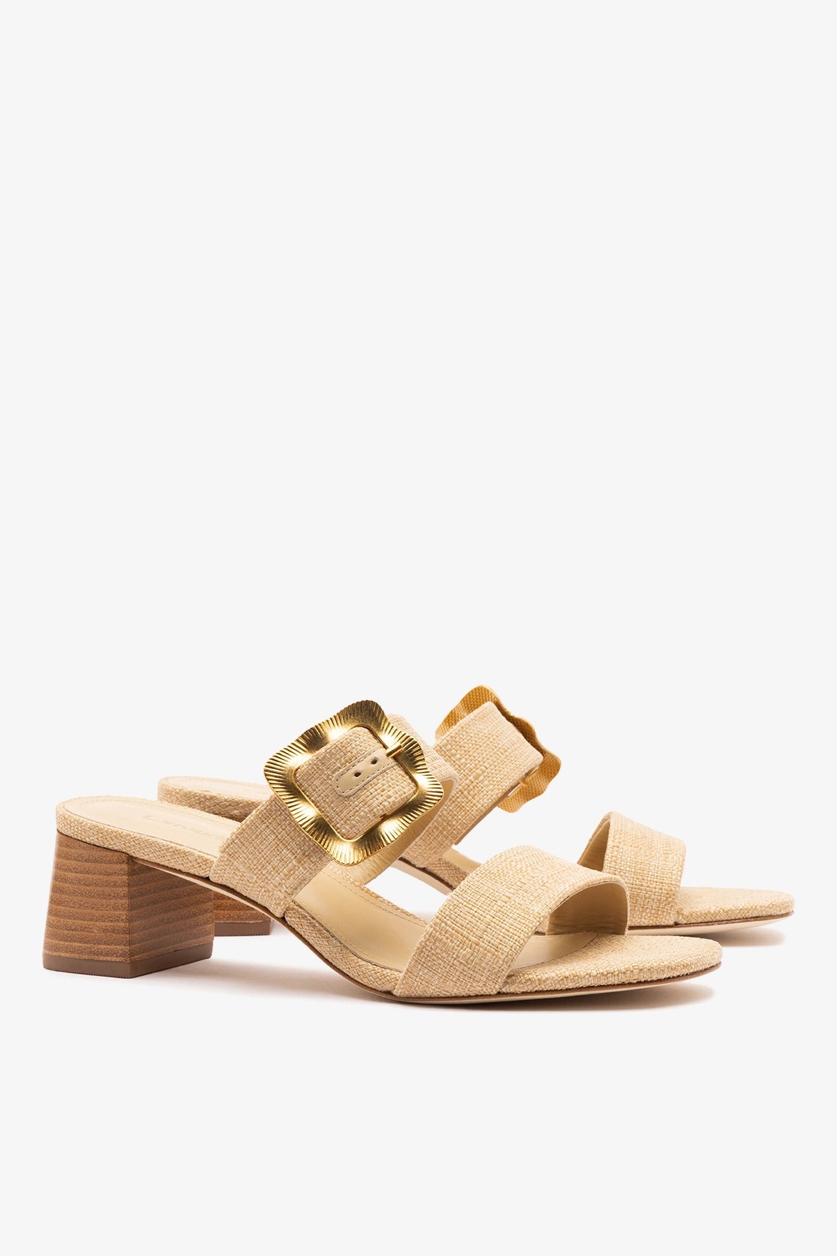 Larroude Maria Sandal Beige Raffia