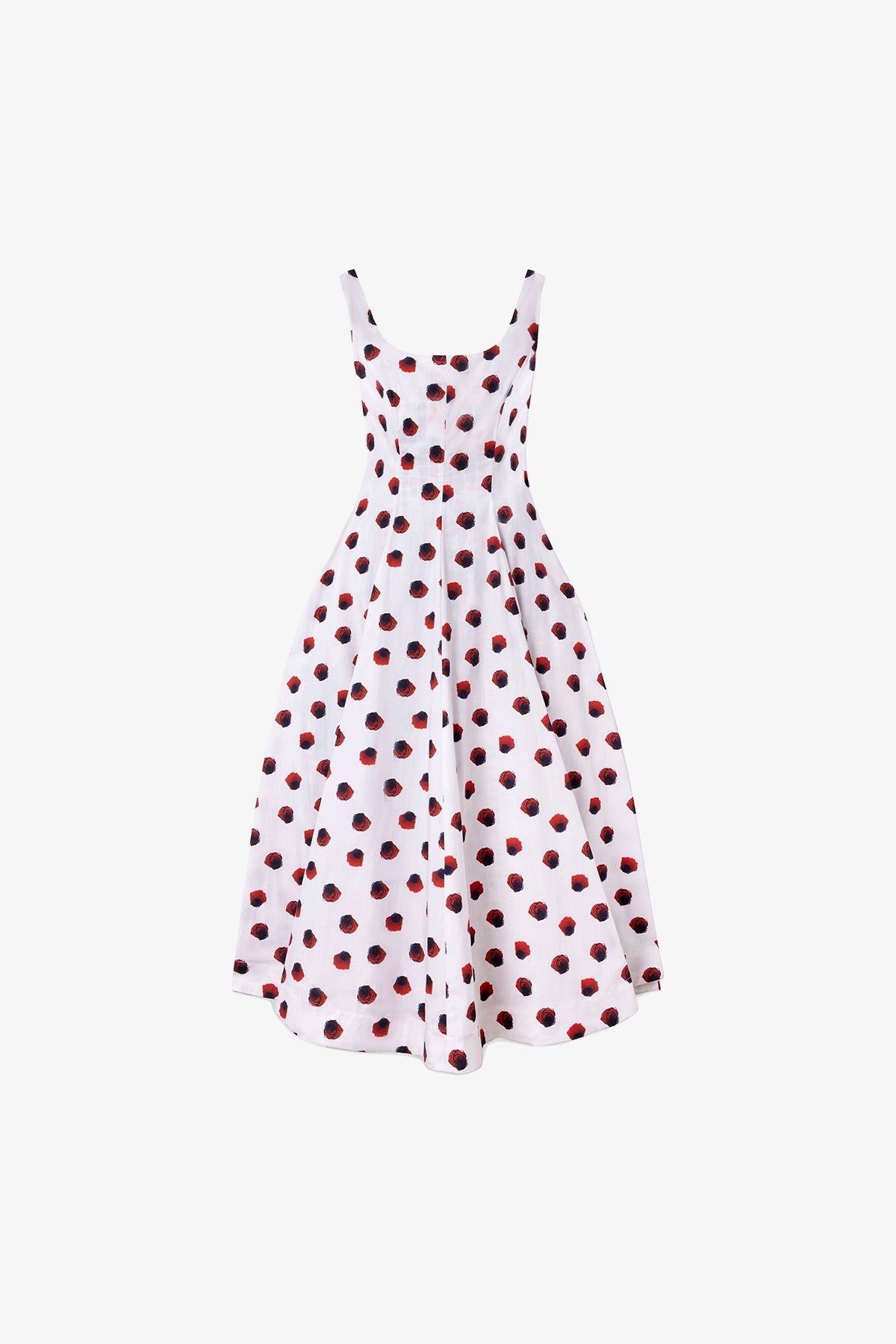Larroude Sophia Dress White Floral Cotton