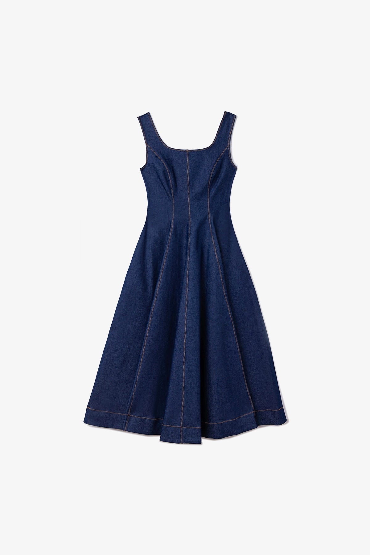 Larroude Sophia Dress Blue Denim