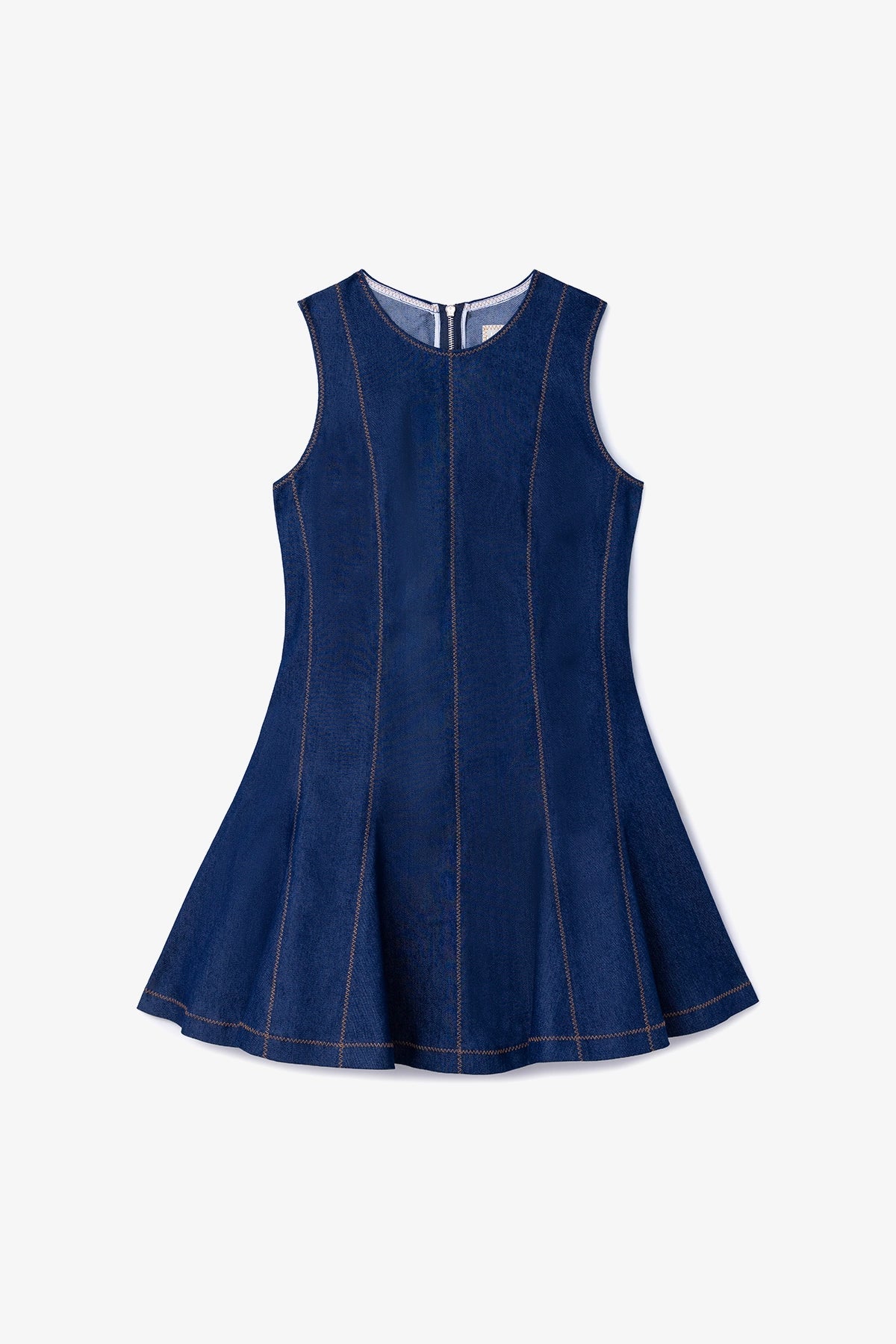 Larroude Sarah Dress Blue Denim