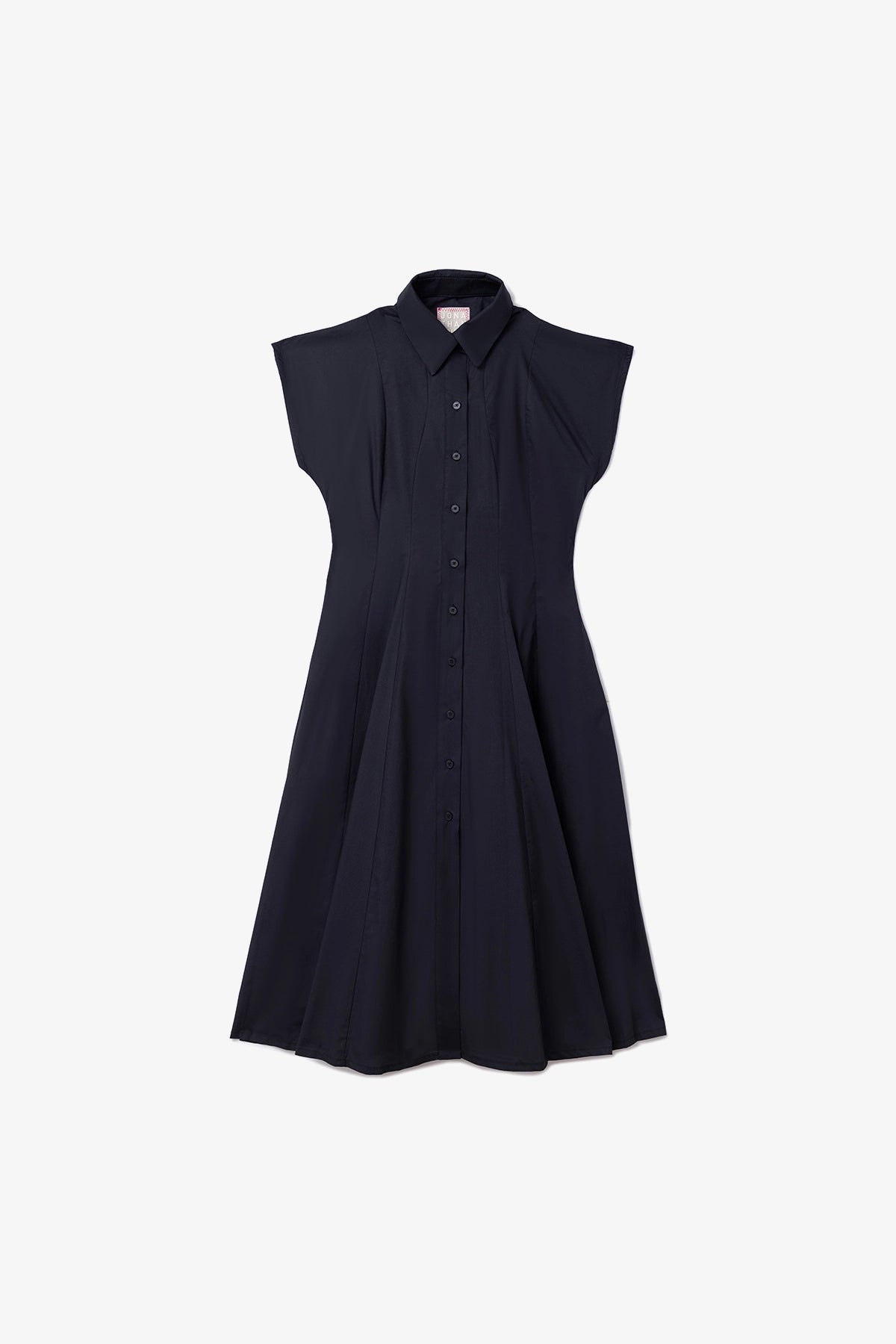 Larroude Jessica Buttondown Dress Black Percale