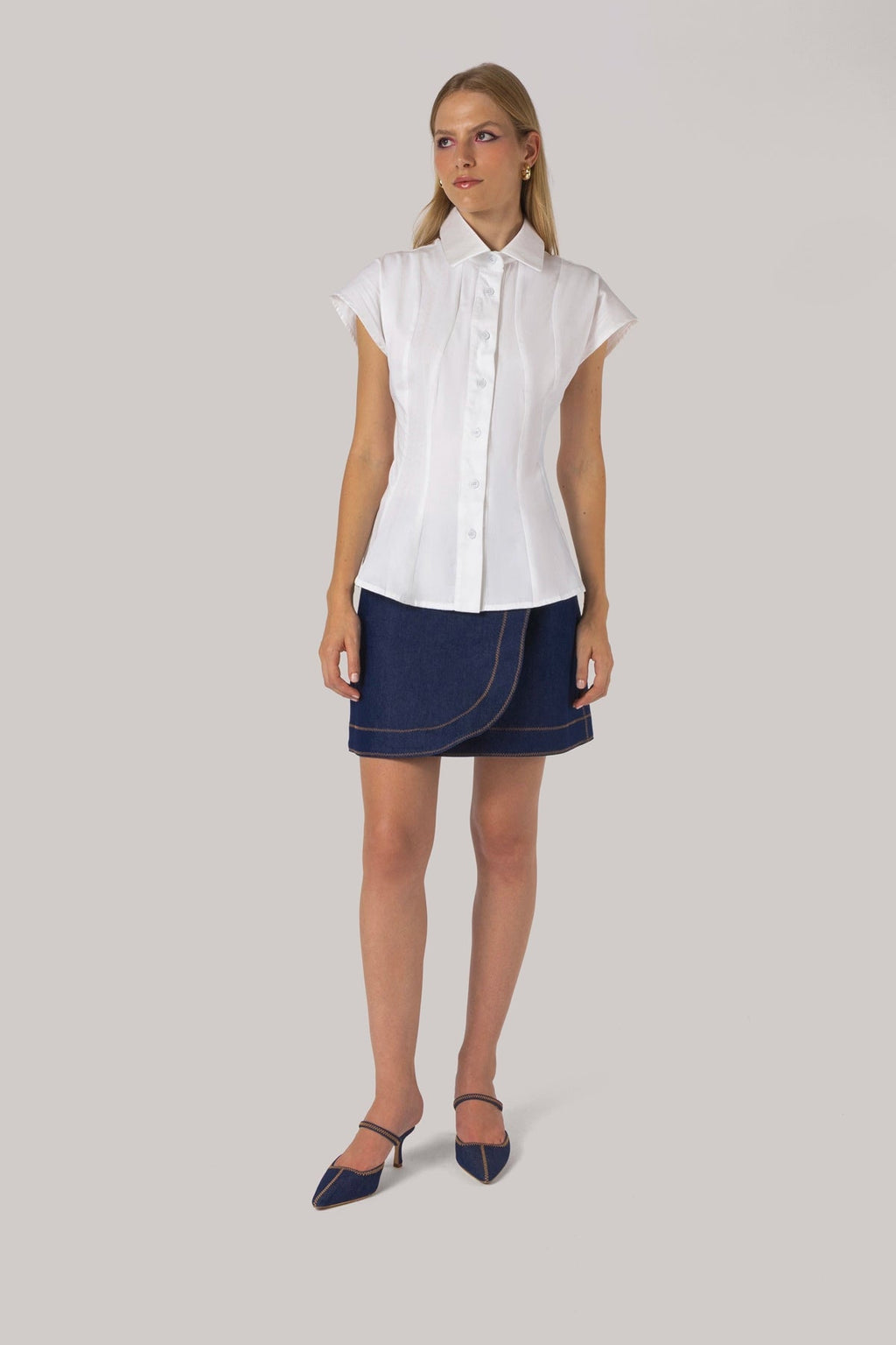 Larroude Jules Shirt White Percale