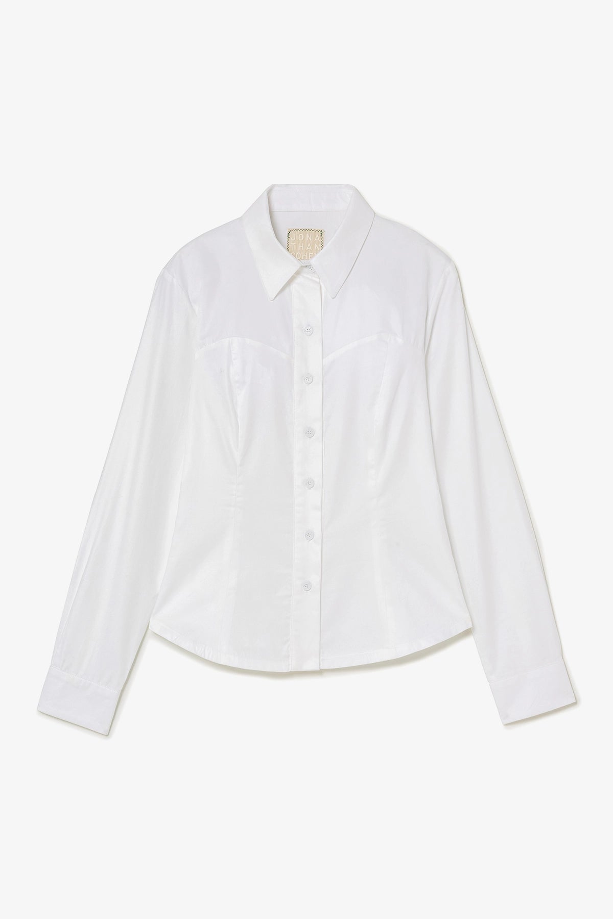 Larroude Eva Bustier Top In White Percale