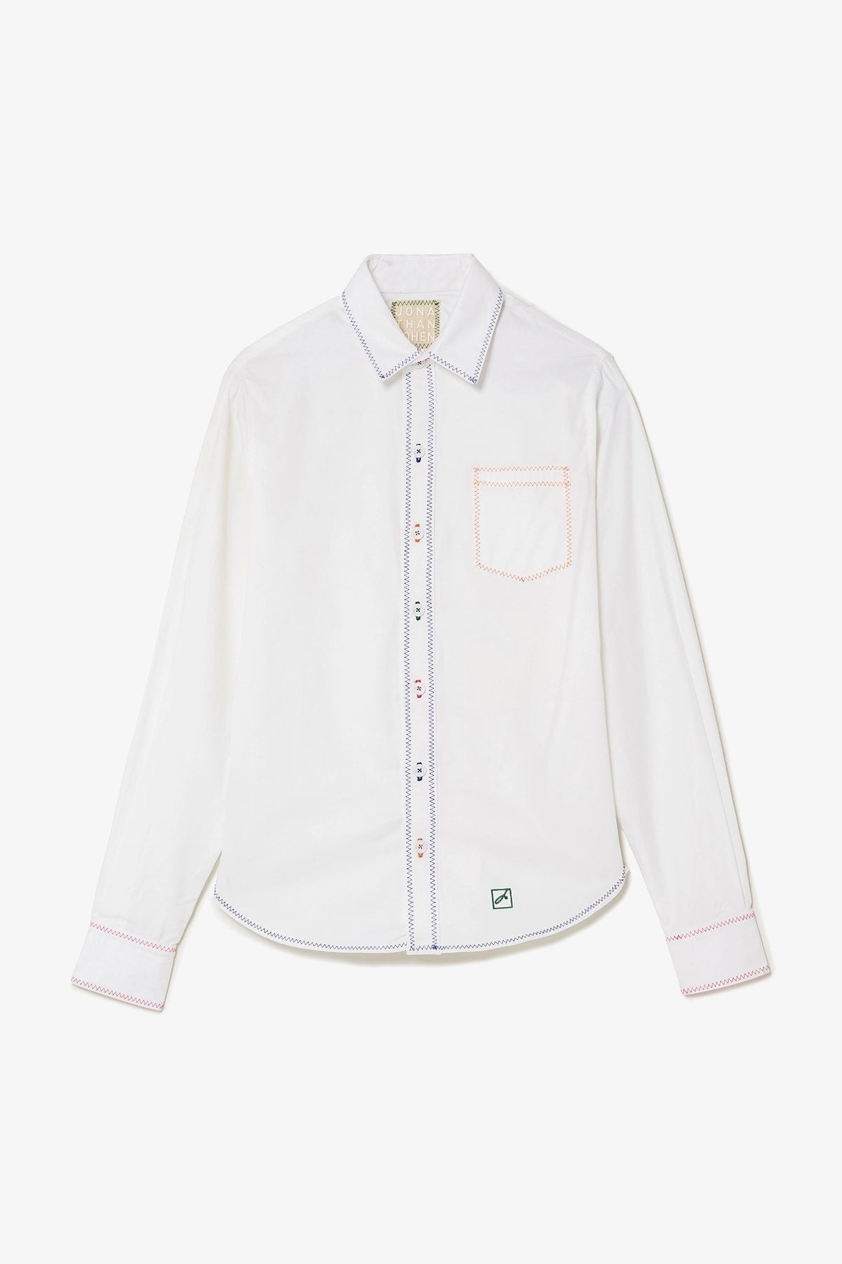 Larroude Layla Buttondown Shirt In White Percale