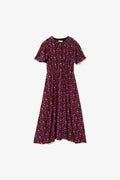 Larroude Nicole Dress In Black Floral Silk