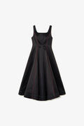 Larroude Sophia Dress In Black Satin