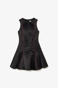 Larroude Sarah Dress In Black Satin