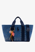 Larroude Americana Tote Bag Blue Denim