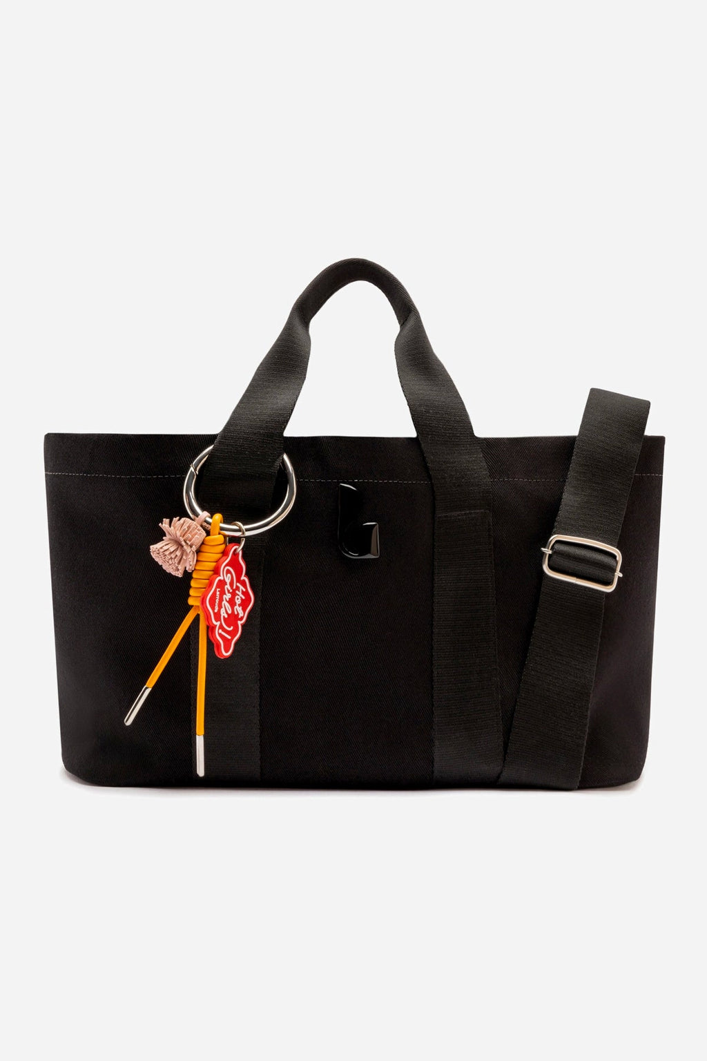 Larroude Americana Tote Bag In Black Denim