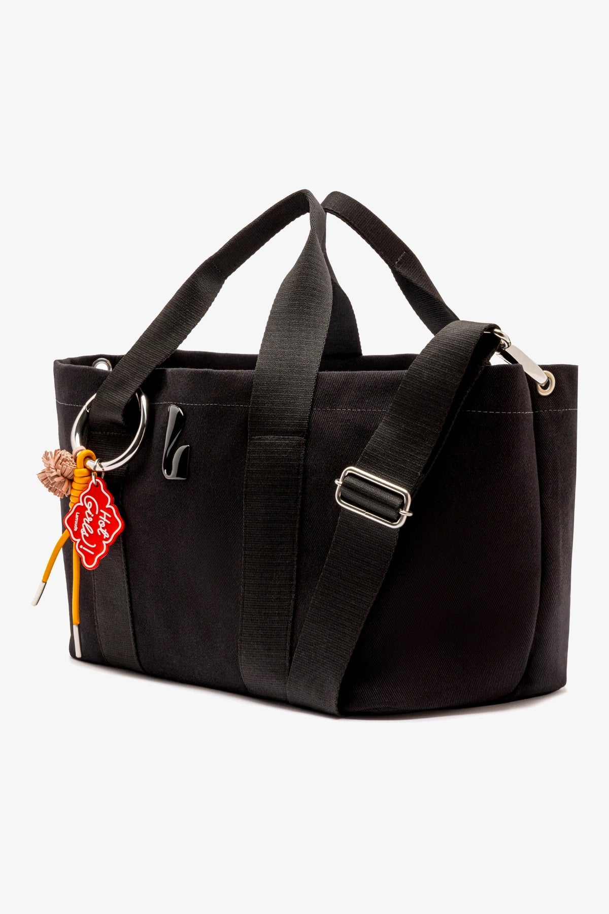Larroude Americana Tote Bag In Black Denim