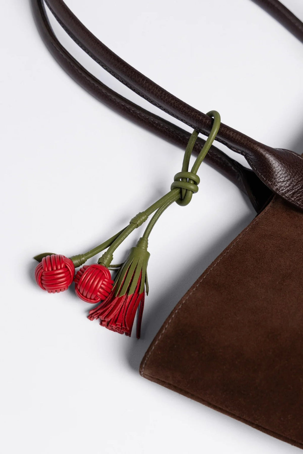 Larroude City Tote Bag Brown Suede