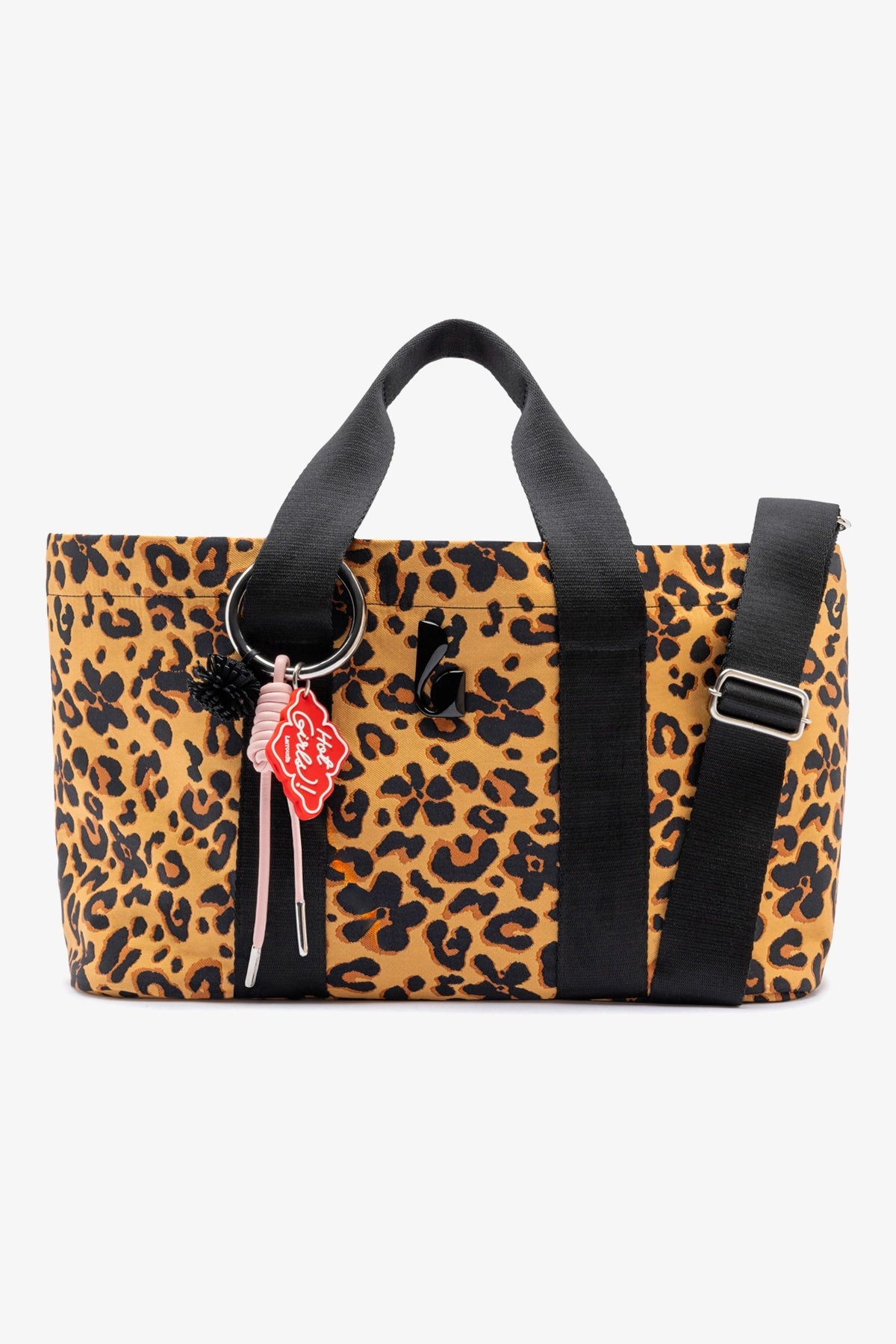 Larroude Americana Tote Bag In Leopard Jacquard