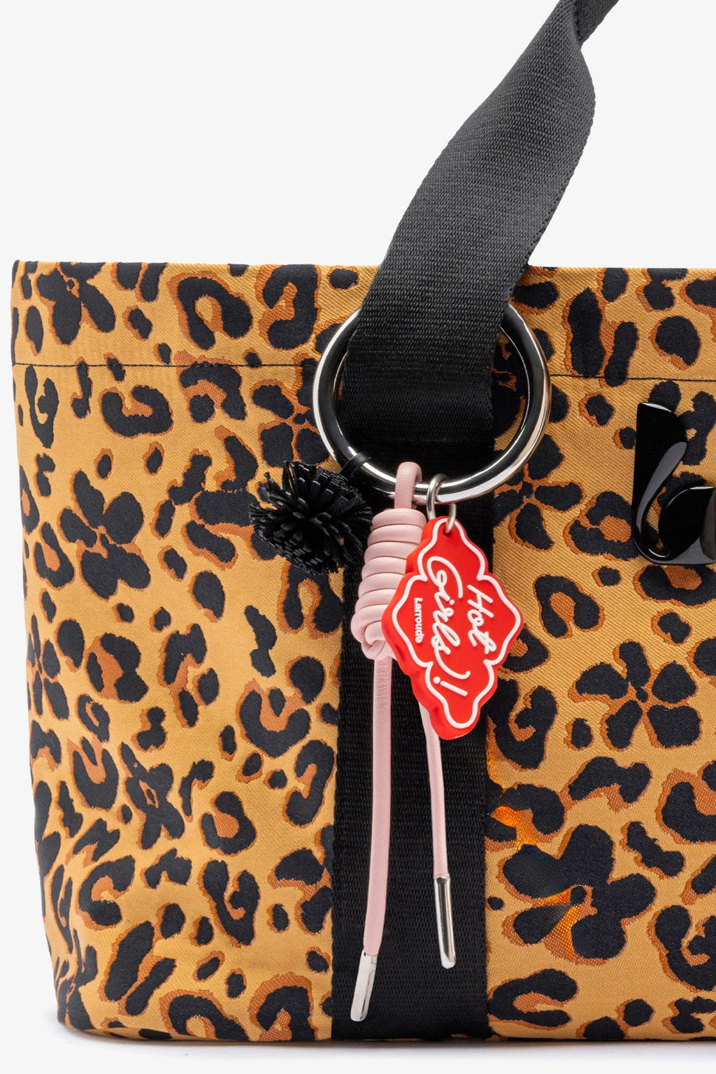 Larroude Americana Tote Bag In Leopard Jacquard