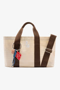 Larroude Americana Tote Bag In Ivory Awning Stripe
