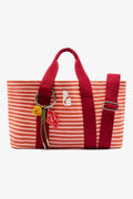 Larroude Americana Tote Bag In Tulip Awning Stripe