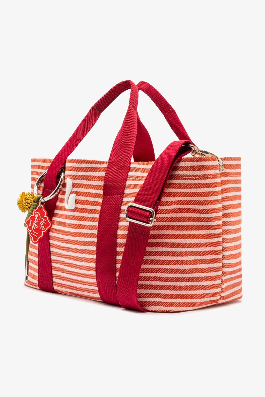 Larroude Americana Tote Bag In Tulip Awning Stripe