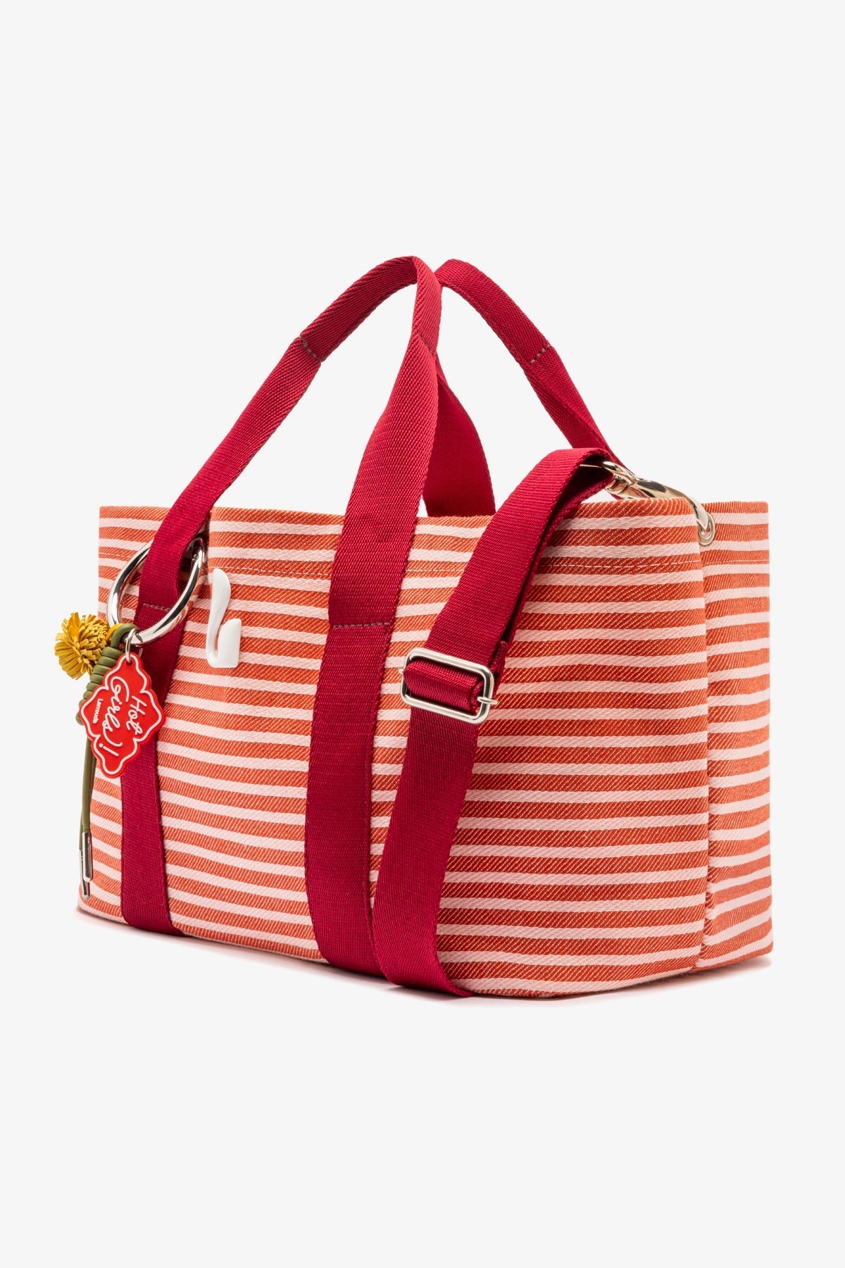 Larroude Americana Tote Bag In Tulip Awning Stripe
