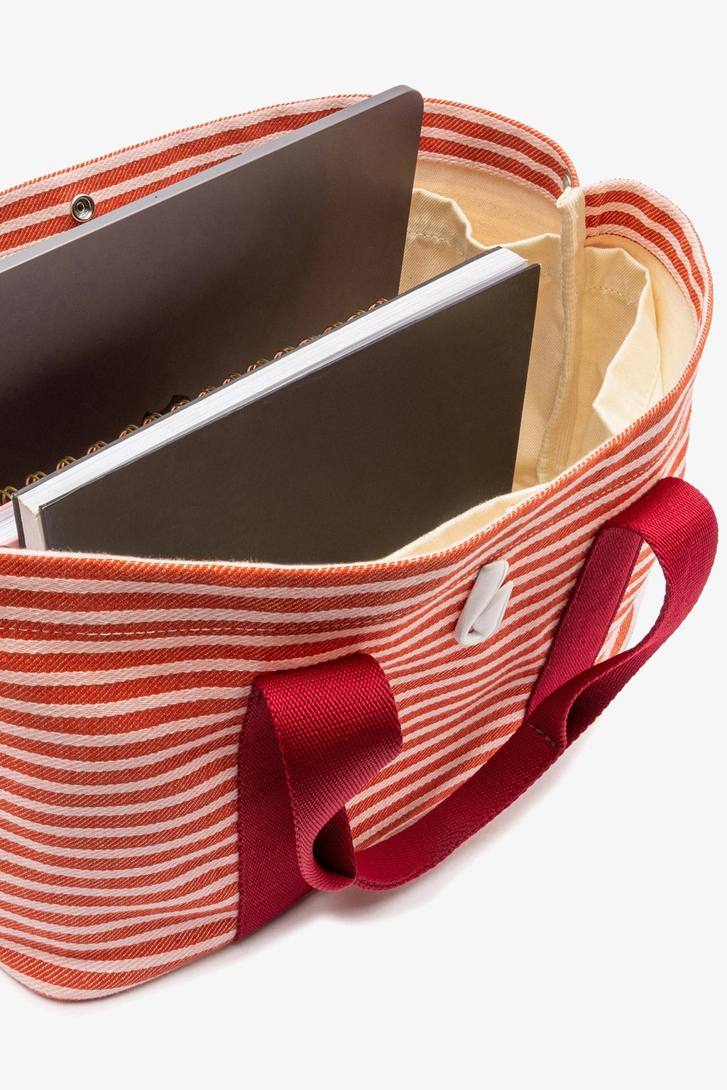 Larroude Americana Tote Bag In Tulip Awning Stripe