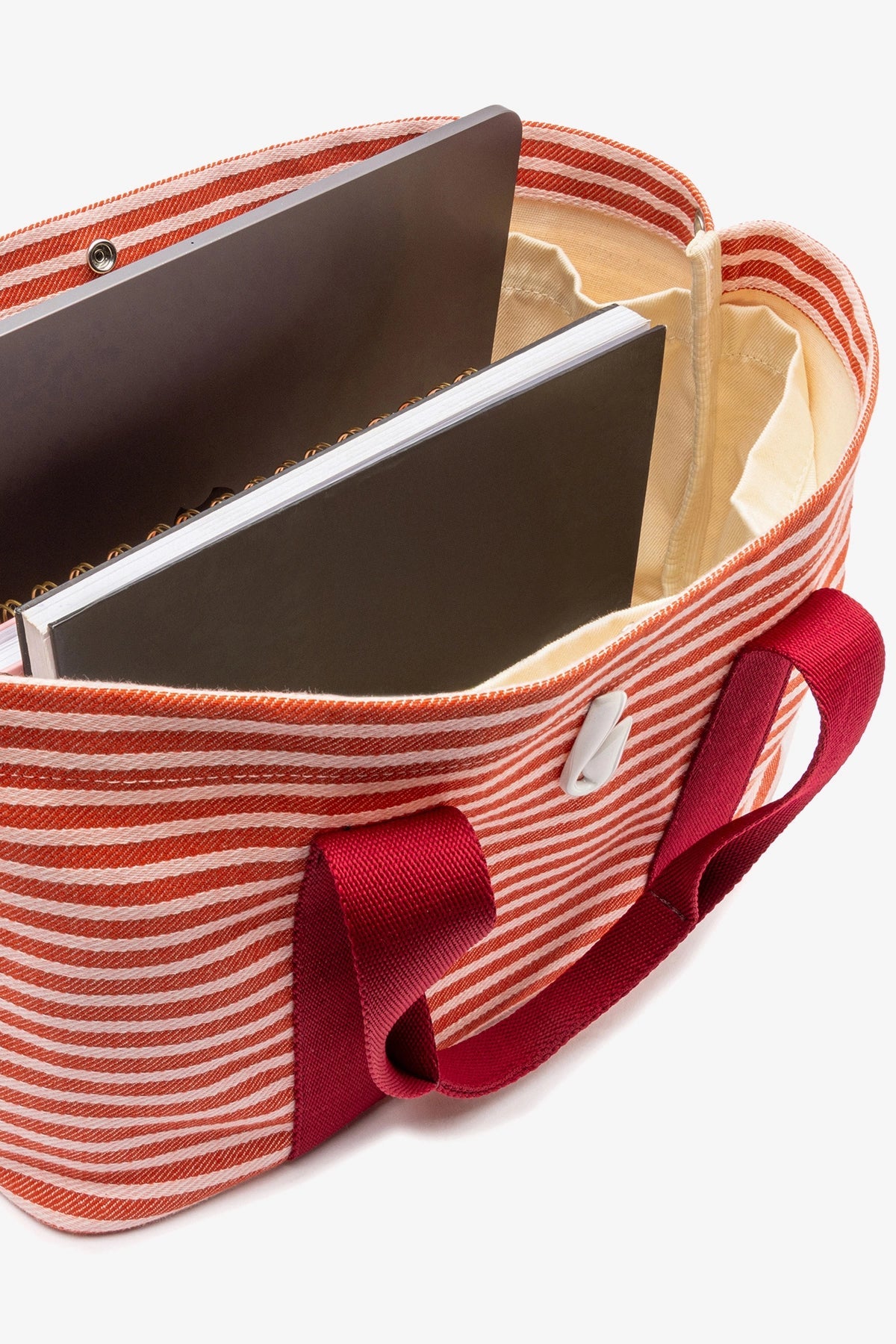 Larroude Americana Tote Bag In Tulip Awning Stripe