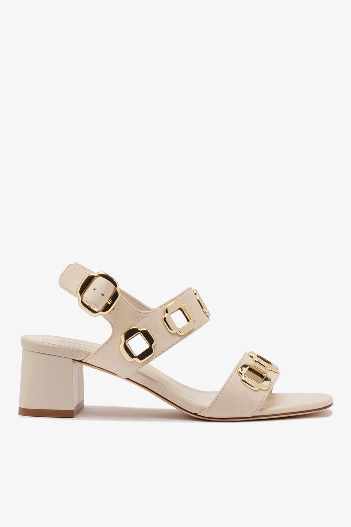 Larroude Milan Sandal In Ivory Leather
