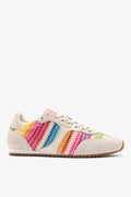 Larroude Stella Sneaker Rainbow Raffia