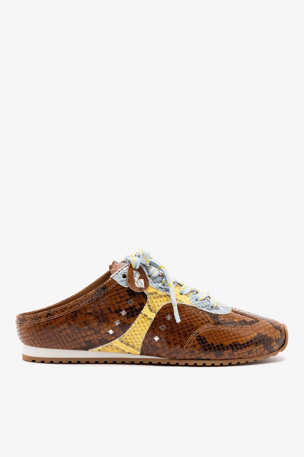 Larroude Stella Mule In Python Printed Leather