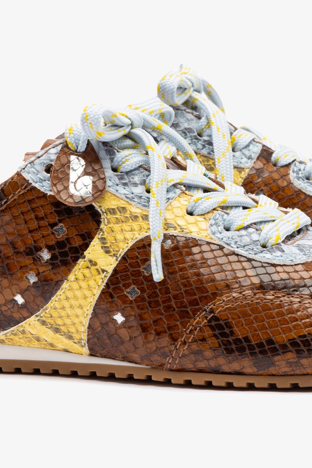 Larroude Stella Mule In Python Printed Leather