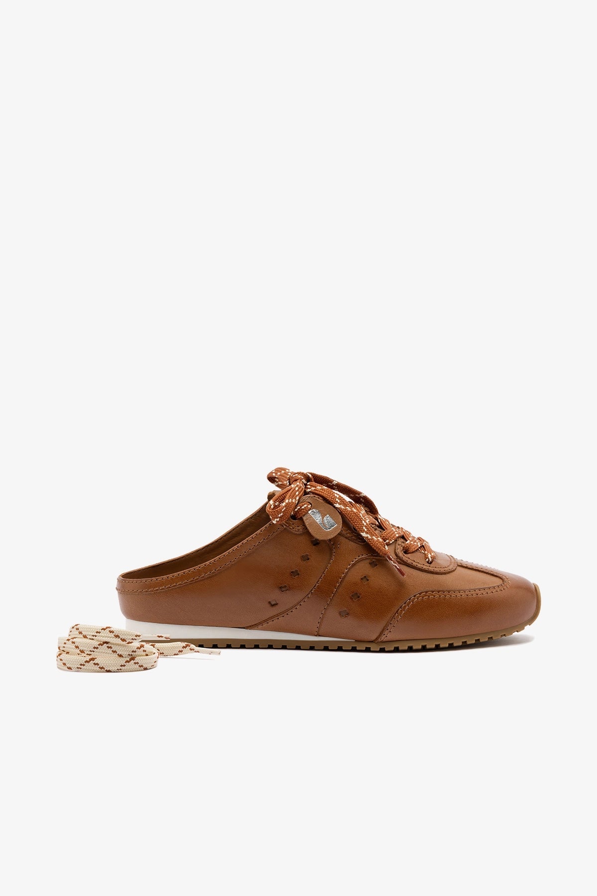 Larroude Stella Mule In Caramel Leather